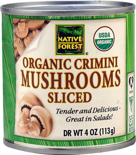 Native Forest Organic Crimini Mushrooms Sliced -- 4 oz