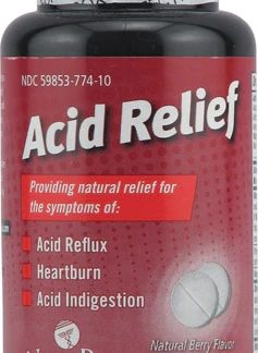 NatraBio Acid Relief -- 100 Chewable Tablets