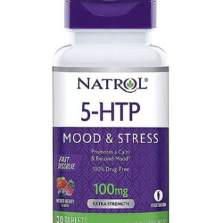Natrol 5-HTP Mood & Stress Mixed Berry -- 100 mg - 30 Tablets