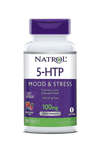 Natrol 5-HTP Mood & Stress Mixed Berry -- 100 mg - 30 Tablets
