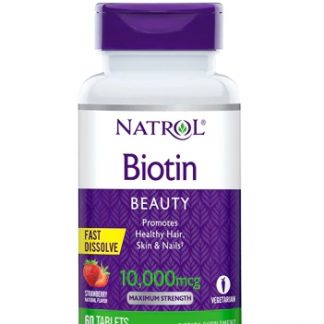 Natrol Biotin Beauty Strawberry -- 10000 mcg - 60 Tablets