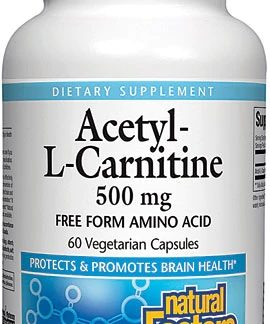 Natural Factors Acetyl-L-Carnitine -- 500 mg - 60 Vegetarian Capsules