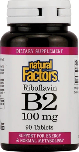 Natural Factors B2 Riboflavin -- 100 mg - 90 Tablets