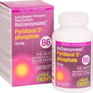 Natural Factors BioCoenzymated™ Pyridoxal 5'-phosphate -- 50 mg - 30 Vegetarian Capsules
