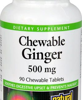 Natural Factors Chewable Ginger -- 500 mg - 90 Chewable Tablets