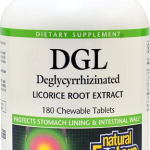 Natural Factors DGL Deglycyrrhizinated Licorice Root Extract -- 180 Chewable Tablets