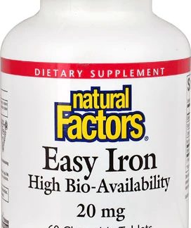Natural Factors Easy Iron -- 20 mg - 60 Chewable Tablets
