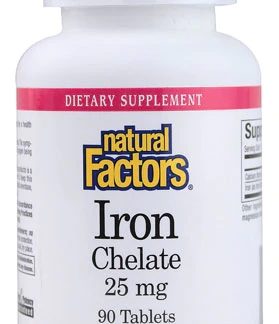 Natural Factors Iron Chelate -- 25 mg - 90 Tablets