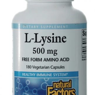 Natural Factors L-Lysine -- 500 mg - 180 Vegetarian Capsules