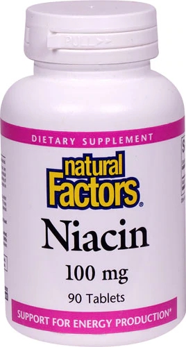 Natural Factors Niacin -- 100 mg - 90 Tablets