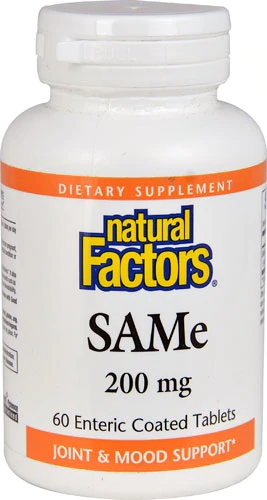 Natural Factors SAMe -- 200 mg - 60 Enteric Coated Tablets