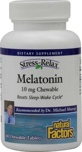 Natural Factors Stress-Relax® Melatonin -- 10 mg - 60 Chewable Tablets