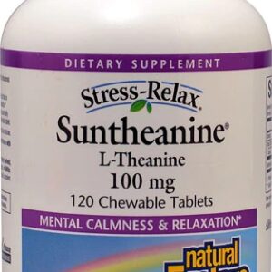 Natural Factors Stress-Relax® Suntheanine® L-Theanine -- 100 mg - 120 Chewable Tablets