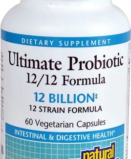Natural Factors Ultimate Probiotic 12-12 Formula -- 12 billion cells - 60 Vegetarian Capsules