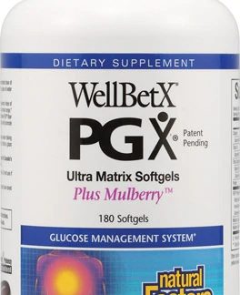 Natural Factors WellBetX® PGX® with Mulberry™ -- 180 Softgels