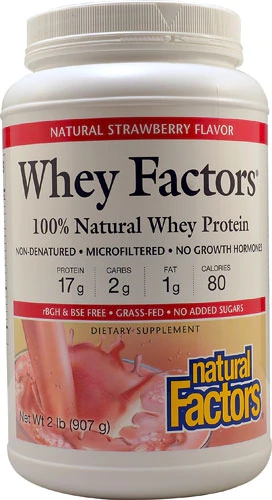 Natural Factors Whey Factors® Natural Strawberry -- 2 lbs