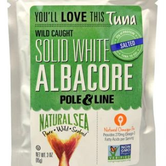 Natural Sea Wild Caught Solid White Albacore Tuna Salted -- 3 oz