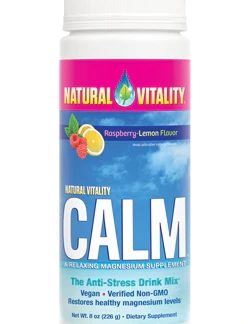 Natural Vitality Natural Magnesium Calm Raspberry Lemon -- 8 oz