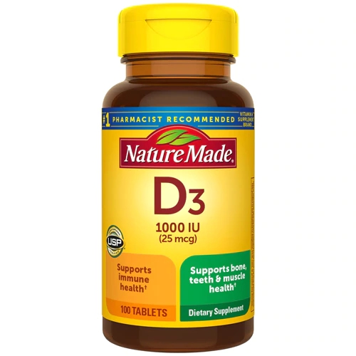 Nature Made Vitamin D3 -- 1000 IU - 100 Tablets