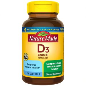 Nature Made Vitamin D3 -- 2000 IU - 250 Softgels