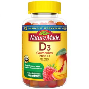 Nature Made Vitamin D3 Adult Gummies Assorted Fruit -- 90 Gummies