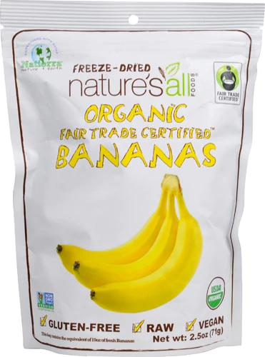 Nature's All Foods Organic Freeze Dried Raw Banana -- 2.5 oz