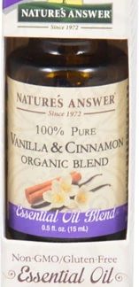 Nature's Answer 100% Pure Organic Essential Oil Blend Vanilla & Cinnamon -- 0.5 fl oz