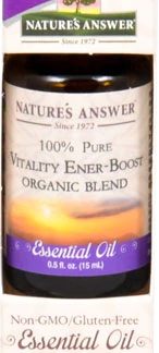 Nature's Answer 100% Pure Organic Essential Oil Blend Vitality Ener-Boost -- 0.5 fl oz