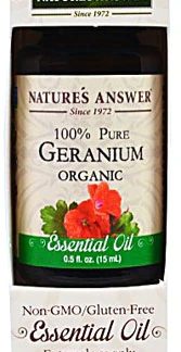 Nature's Answer 100% Pure Organic Essential Oil Geranium -- 0.5 fl oz