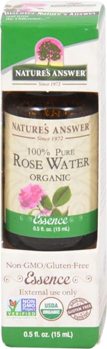 Nature's Answer 100% Pure Organic Essential Oil Rose Water -- 0.5 fl oz