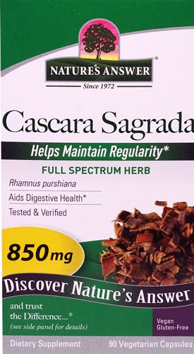 Nature's Answer Cascara Sagrada Full Spectrum Herb -- 90 Vegetarian Capsules