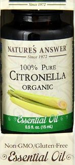 Nature's Answer Essential Oil 100% Pure Citronella Organic -- 0.5 fl oz
