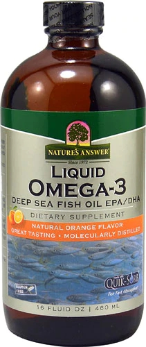 Nature's Answer Liquid Omega-3 Fish Oil Natural Orange -- 16 fl oz