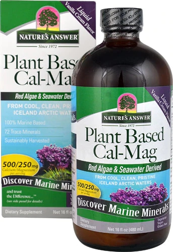 Nature's Answer Plant Based Cal-Mag Liquid Vanilla Cream -- 16 fl oz