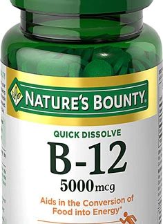 Nature's Bounty B-12 Natural Cherry -- 5000 mcg - 40 Quick Dissolve Tablets