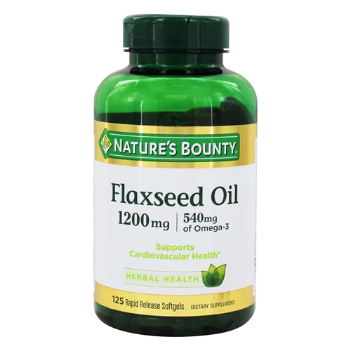 Nature's Bounty Flaxseed Oil -- 1200 mg - 125 Rapid Release Softgels