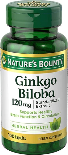 Nature's Bounty Ginkgo Biloba Standardized Extract -- 120 mg - 100 Capsules