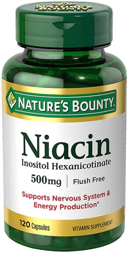 Nature's Bounty Niacin Flush Free -- 500 mg - 120 Capsules