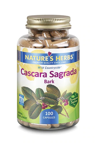 Nature's Herbs Cascara Sagrada Bark -- 100 Capsules