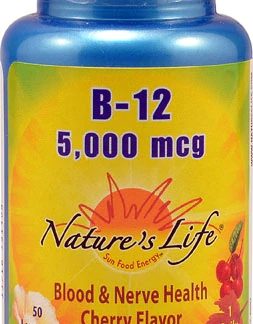 Nature's Life B-12 Cherry -- 5000 mcg - 50 Lozenges