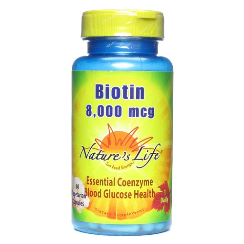 Nature's Life Biotin -- 8000 mcg - 60 Capsules