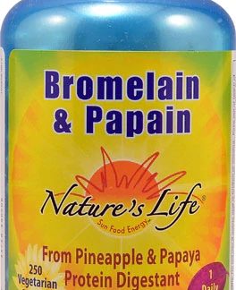 Nature's Life Bromelain and Papain -- 250 Vegetarian Capsules