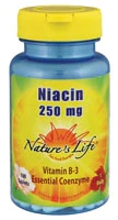 Nature's Life Niacin -- 250 mg - 100 Tablets