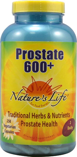 Nature's Life Prostate 600 + -- 250 Vegetarian Capsules
