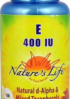 Nature's Life Vitamin E Natural d-Alpha & Mixed Tocopherols -- 400 IU - 100 Softgels