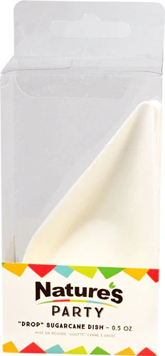 Nature's Party Drop Sugarcane Dish 0.5 oz -- 12 Dishes