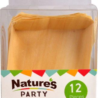 Nature's Party Woodsy Craddle Plate 6.2 in. -- 12 Pieces