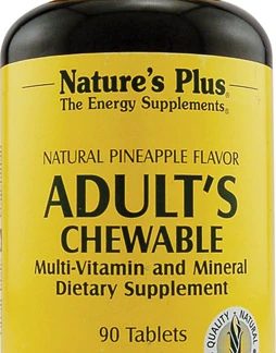 Nature's Plus Adult's Chewable Multi-Vitamin and Mineral Natural Pineapple -- 90 Tablets