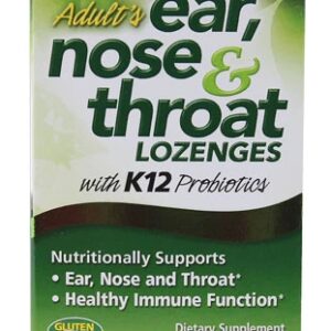 Nature's Plus Adult's Ear Nose & Throat Lozenges with K12 Probiotics Natural Tropical Cherry Berry -- 60 Lozenges