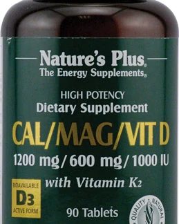 Nature's Plus Cal Mag Vitamin D3 with Vitamin K2 -- 90 Tablets